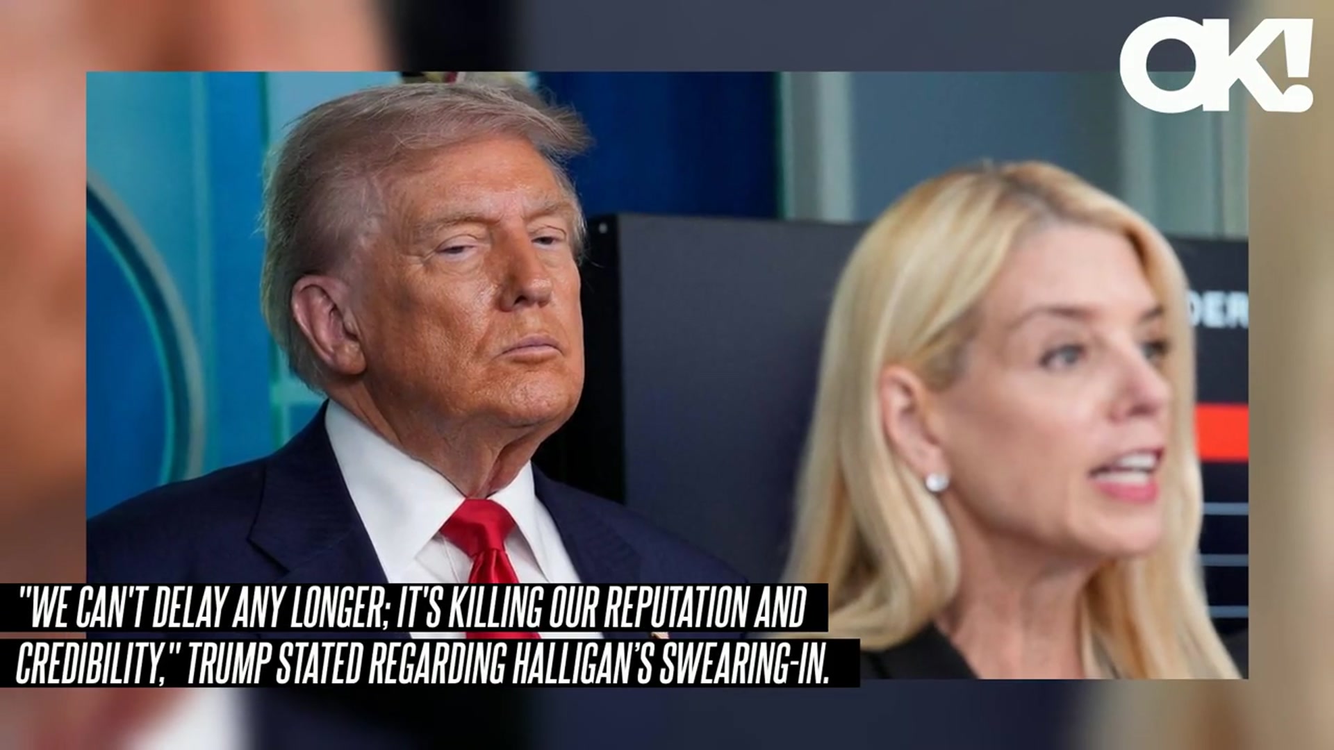 'Video thumbnail for Pam Bondi Responds After Donald Trump's Message to Prosecute Enemies Gets Posted to His Truth Social Page'
