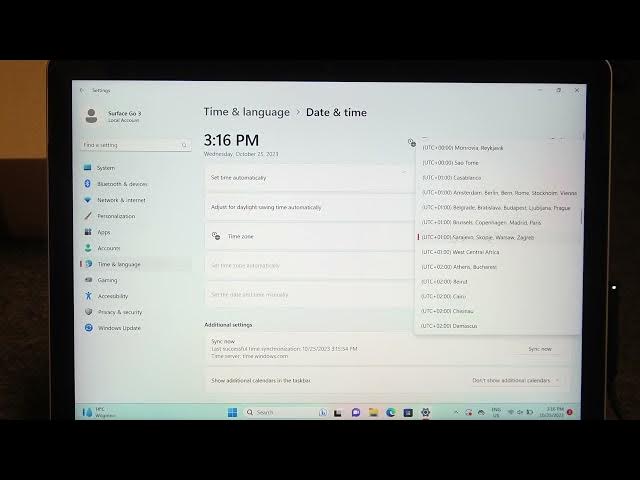Video thumbnail for How to Change Time Zone on Microsoft Surface Go 3