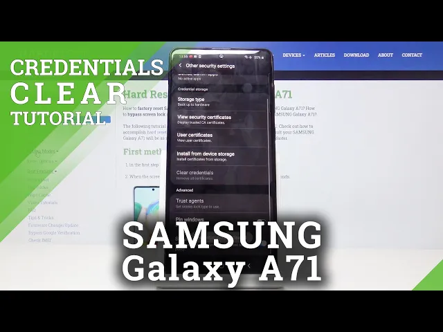 Video thumbnail for How to Clear Credentials on Samsung Galaxy A71 – Remove All Certificates