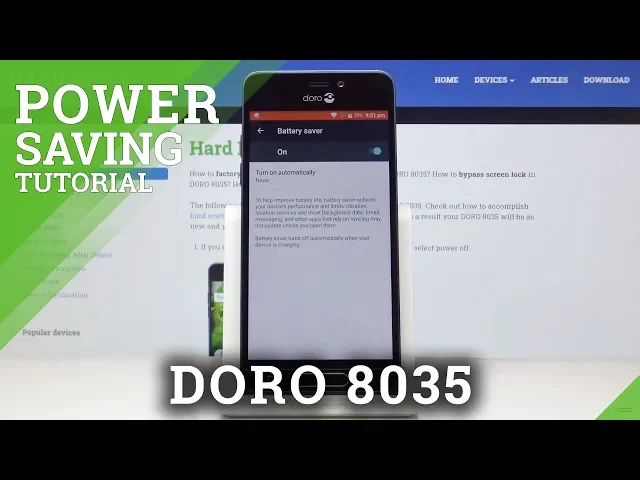 Video thumbnail for How to Enable Power Saving Mode in DORO 8035 – Low Power Solution