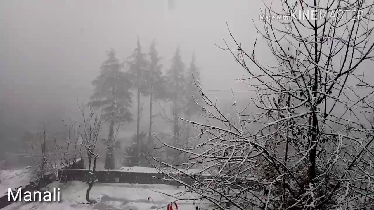 Video thumbnail for Manali Snow fall | hills station | kullu | himachal