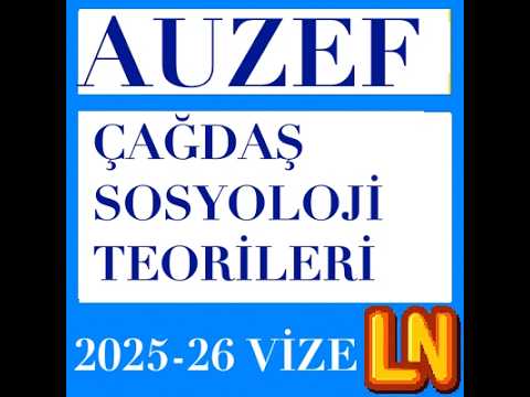 Video thumbnail for Çağdaş Sosyoloji Teorileri 2025-2026 Vize Soruları