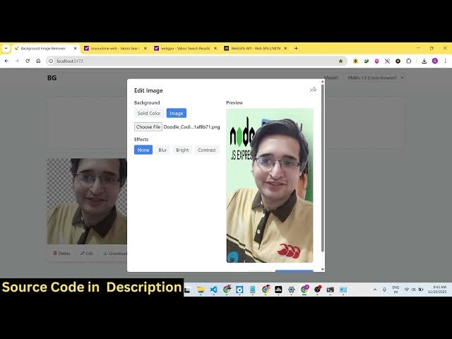 Video thumbnail for Build Remove.bg & Canva Alternative Using React.js & AI Using onnxruntime web & WebGPU Models in JSX