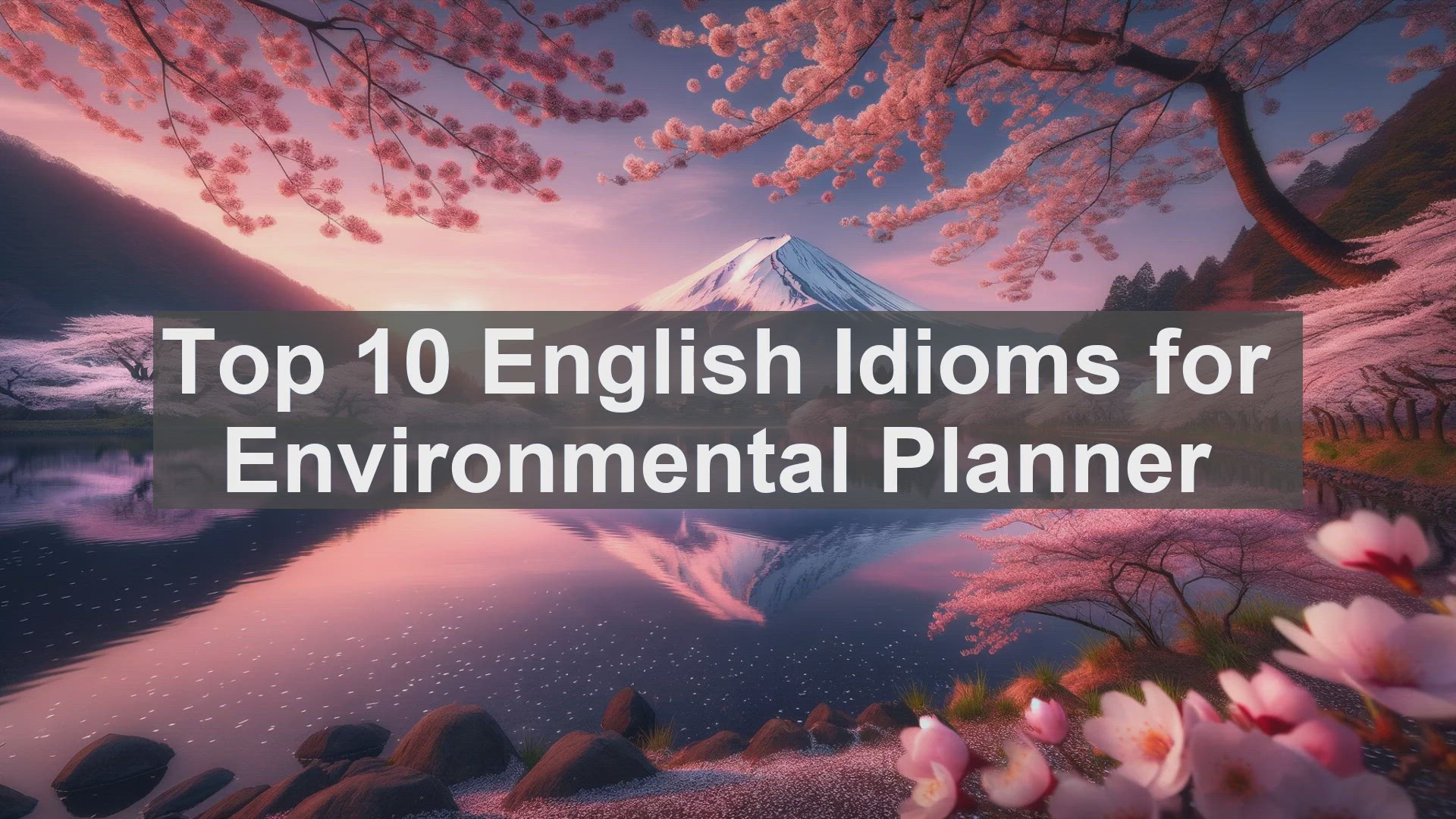 'Video thumbnail for Top 10 English Idioms for Environmental Planner'