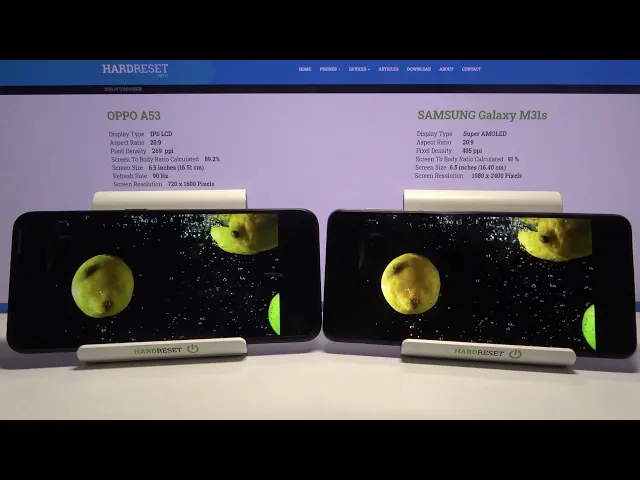 Video thumbnail for Display Comparison  OPPO A53 2020 vs SAMSUNG Galaxy M31s | Colors / Contarst / Brightness