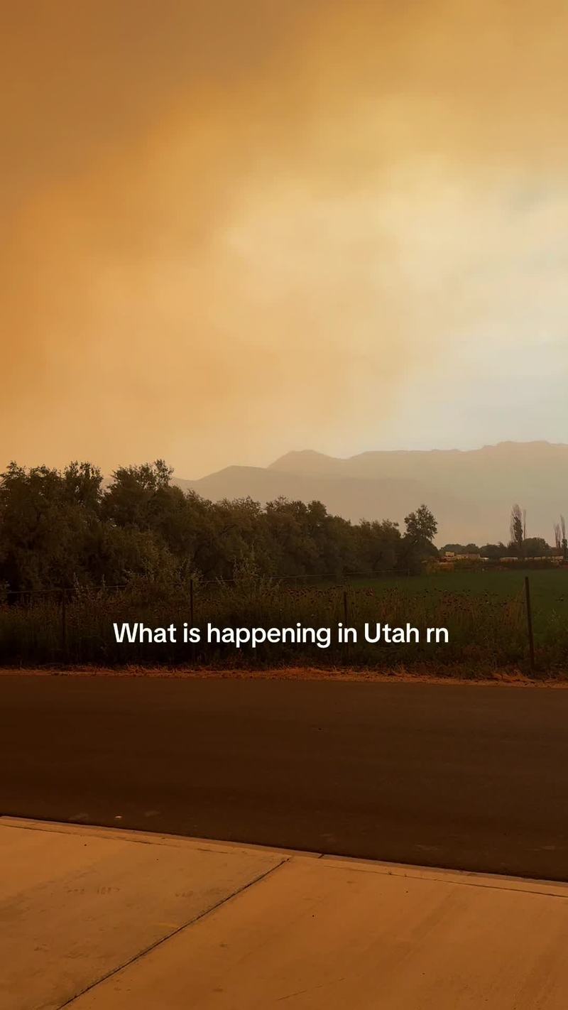 Video thumbnail for Surreal Red Wildfire Skies over Suburban Utah
