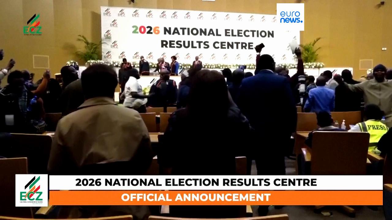 Video thumbnail for Zambia's Hakainde Hichilema wins re-election with 60% of vote, officials say