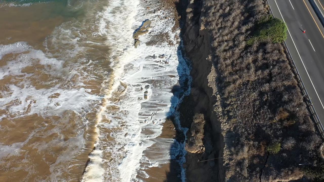 Video thumbnail for US: Tropical Storm Rachel Slams Laguna Beach coast highway landslide 5.