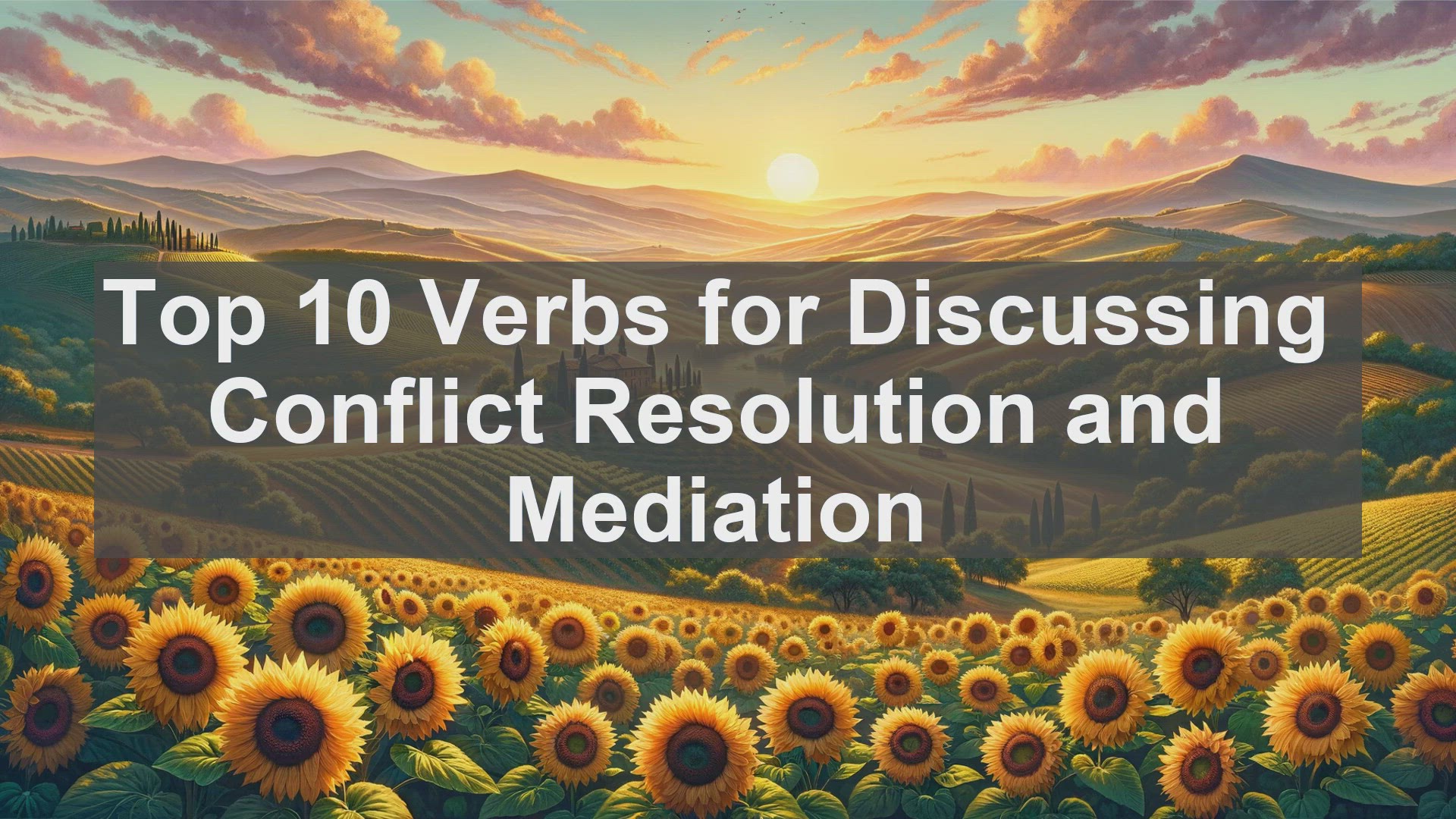'Video thumbnail for Top 10 Verbs for Discussing Conflict Resolution and Mediation'