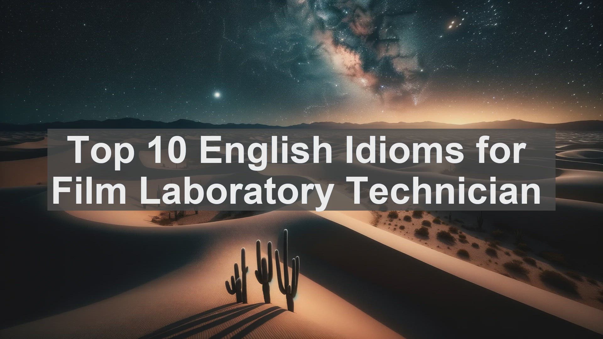 'Video thumbnail for Top 10 English Idioms for Film Laboratory Technician'