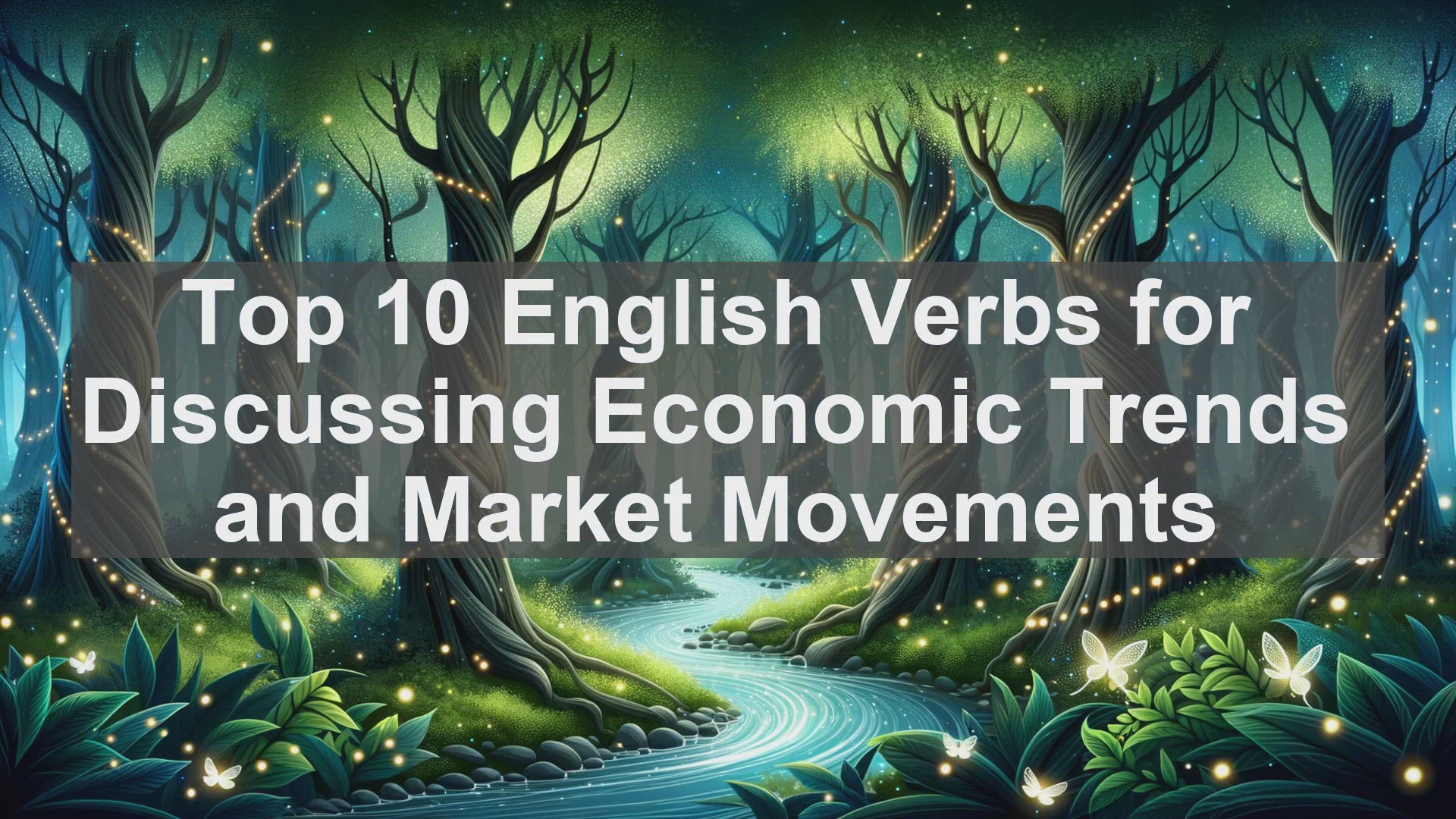 'Video thumbnail for Top 10 English Verbs for Discussing Economic Trends and Market Movements'