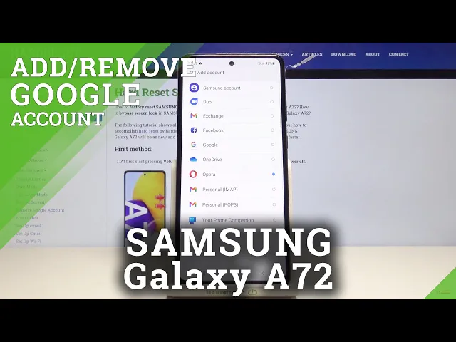 Video thumbnail for How to Manage Google Account in SAMSUNG Galaxy A72 – Add / Remove Google Account