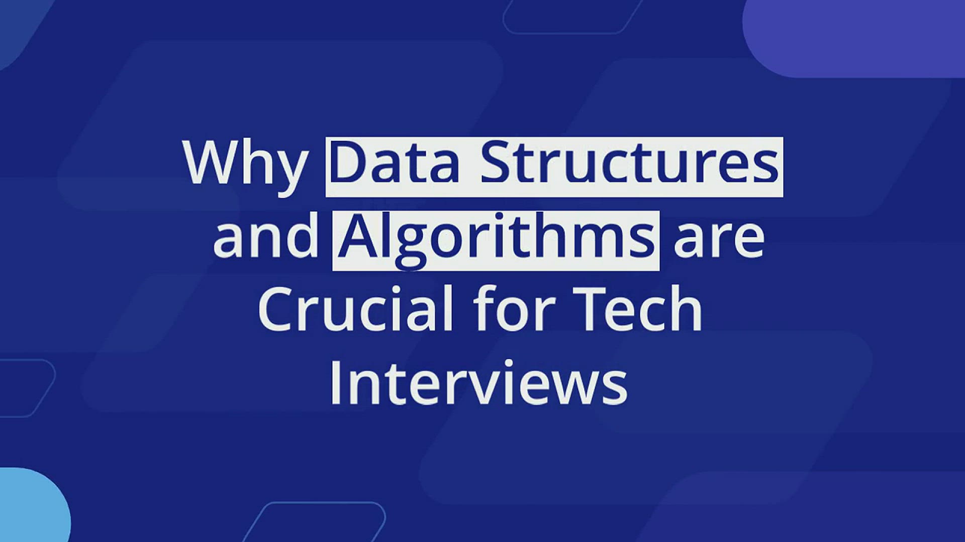 'Video thumbnail for Why companies like Amazon, Microsoft, Google focuses on Data Structures and Algorithms'