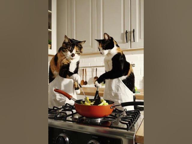 Video thumbnail for cat cooking something delicious #Short #shorts #cat #Cooking