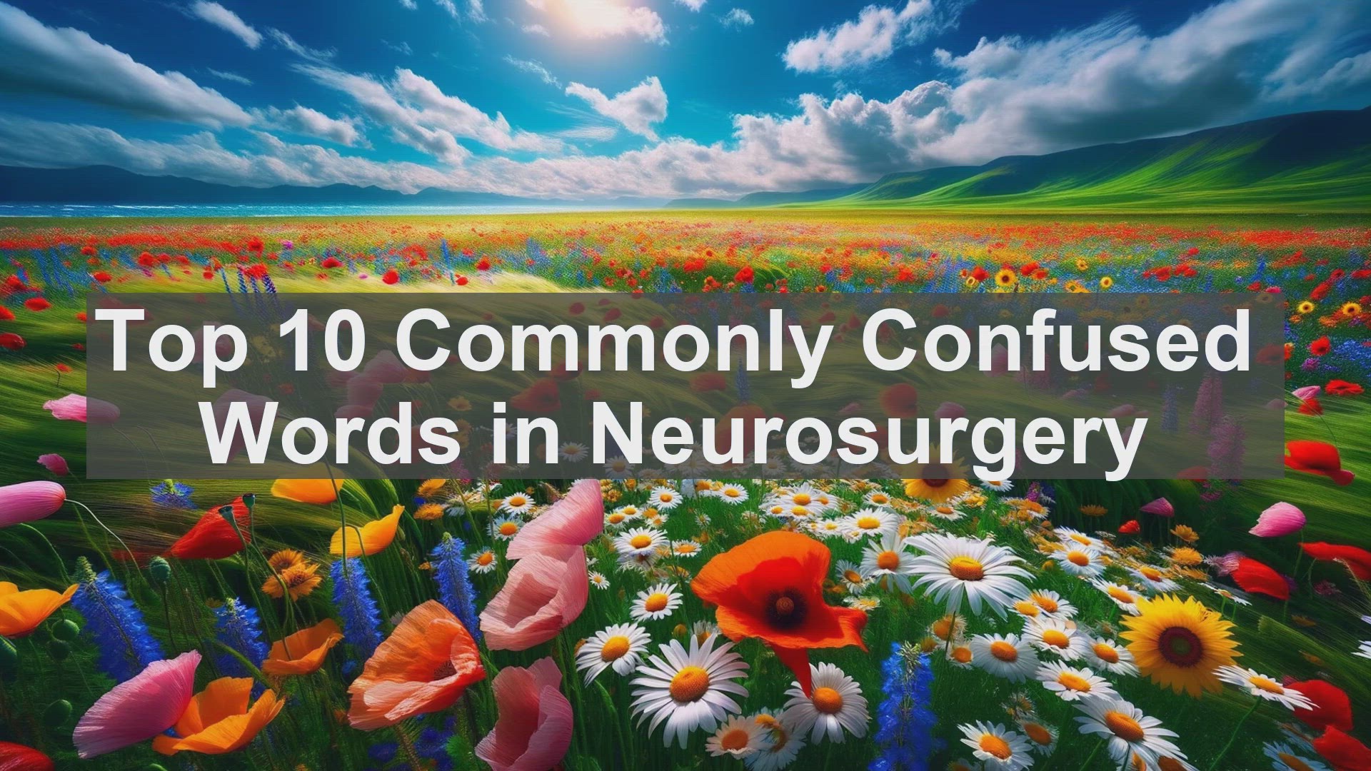 'Video thumbnail for Top 10 Commonly Confused Words in Neurosurgery'