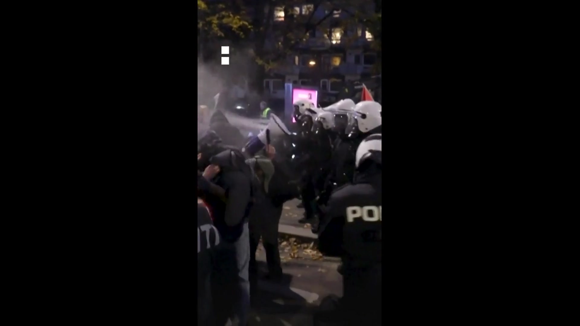 'Video thumbnail for Police disperse pro-Palestinian protest at Israel vs Norway football match'