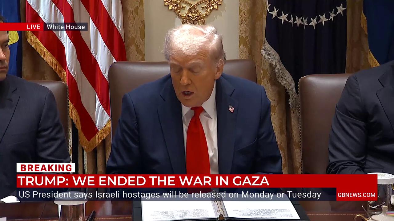 'Video thumbnail for WATCH: Donald Trump announces return of hostages 'early next week''