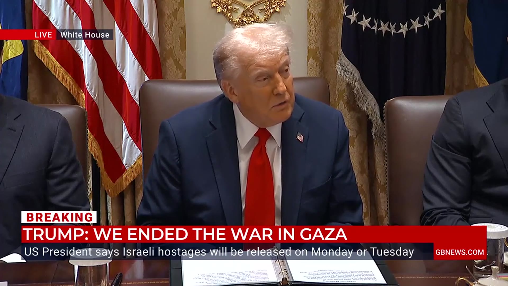 'Video thumbnail for WATCH: Donald Trump announces return of hostages 'early next week''