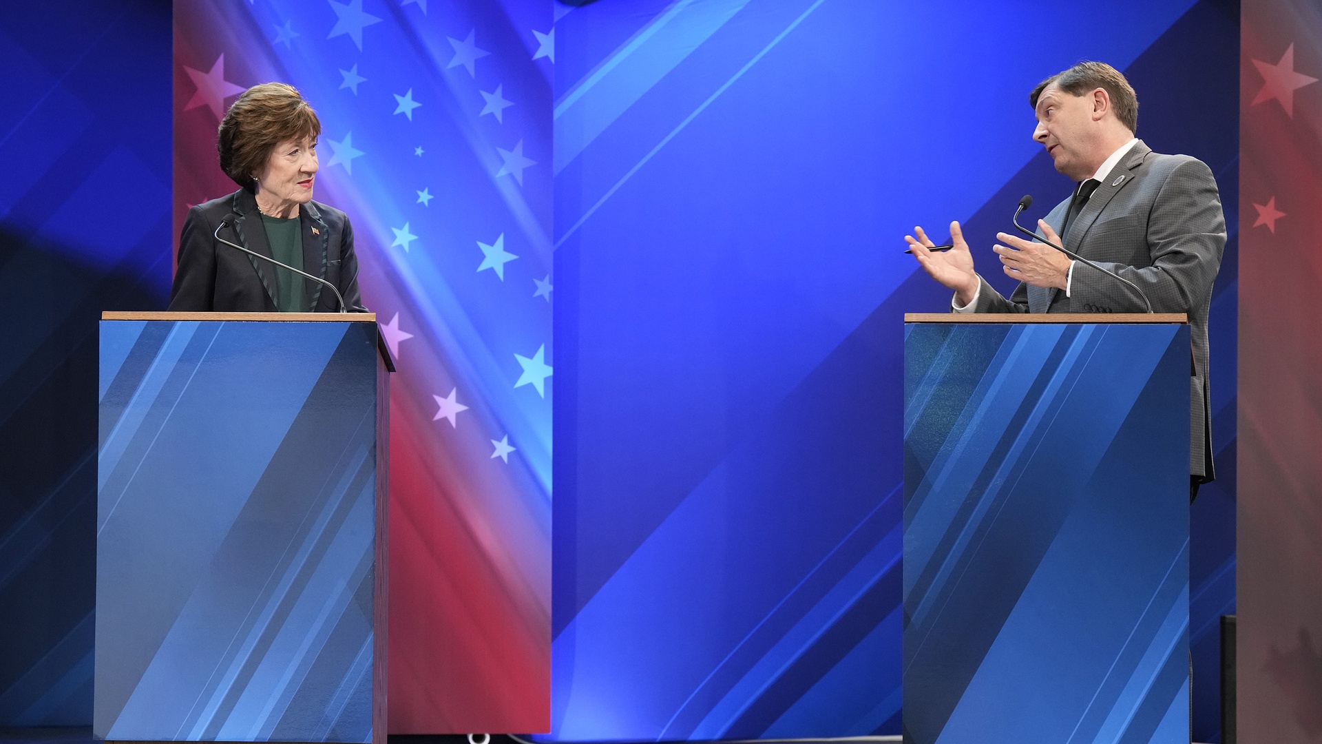 Video thumbnail for Maine, Alaska Senate debates turn personal as candidates clash ahead of midterms