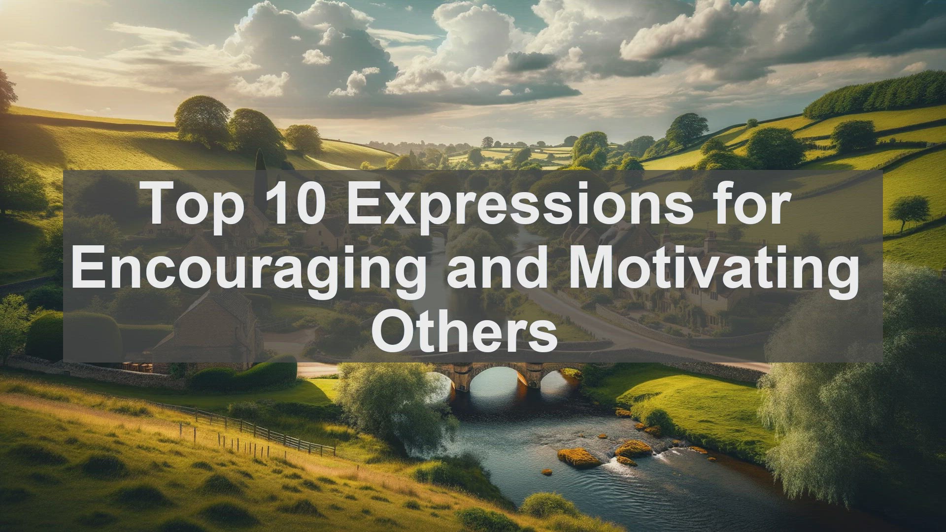 'Video thumbnail for Top 10 Expressions for Encouraging and Motivating Others'
