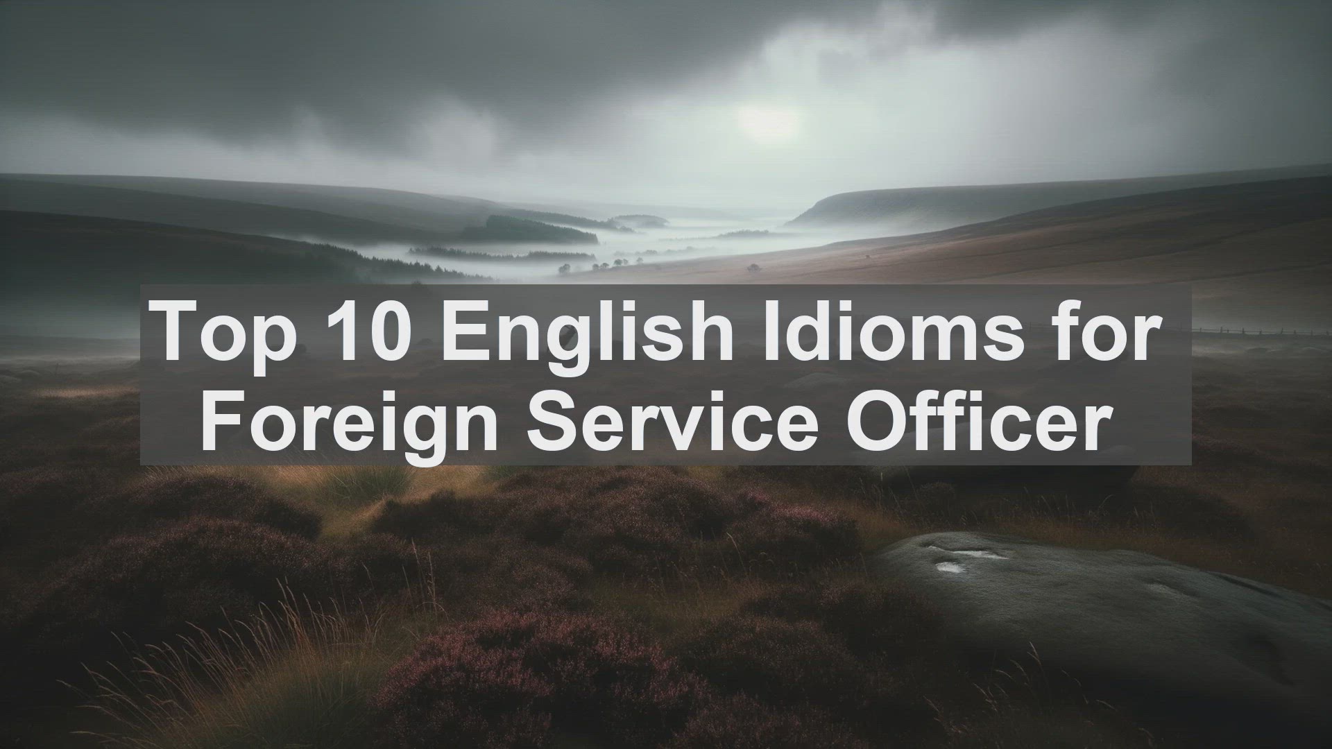 'Video thumbnail for Top 10 English Idioms for Foreign Service Officer'