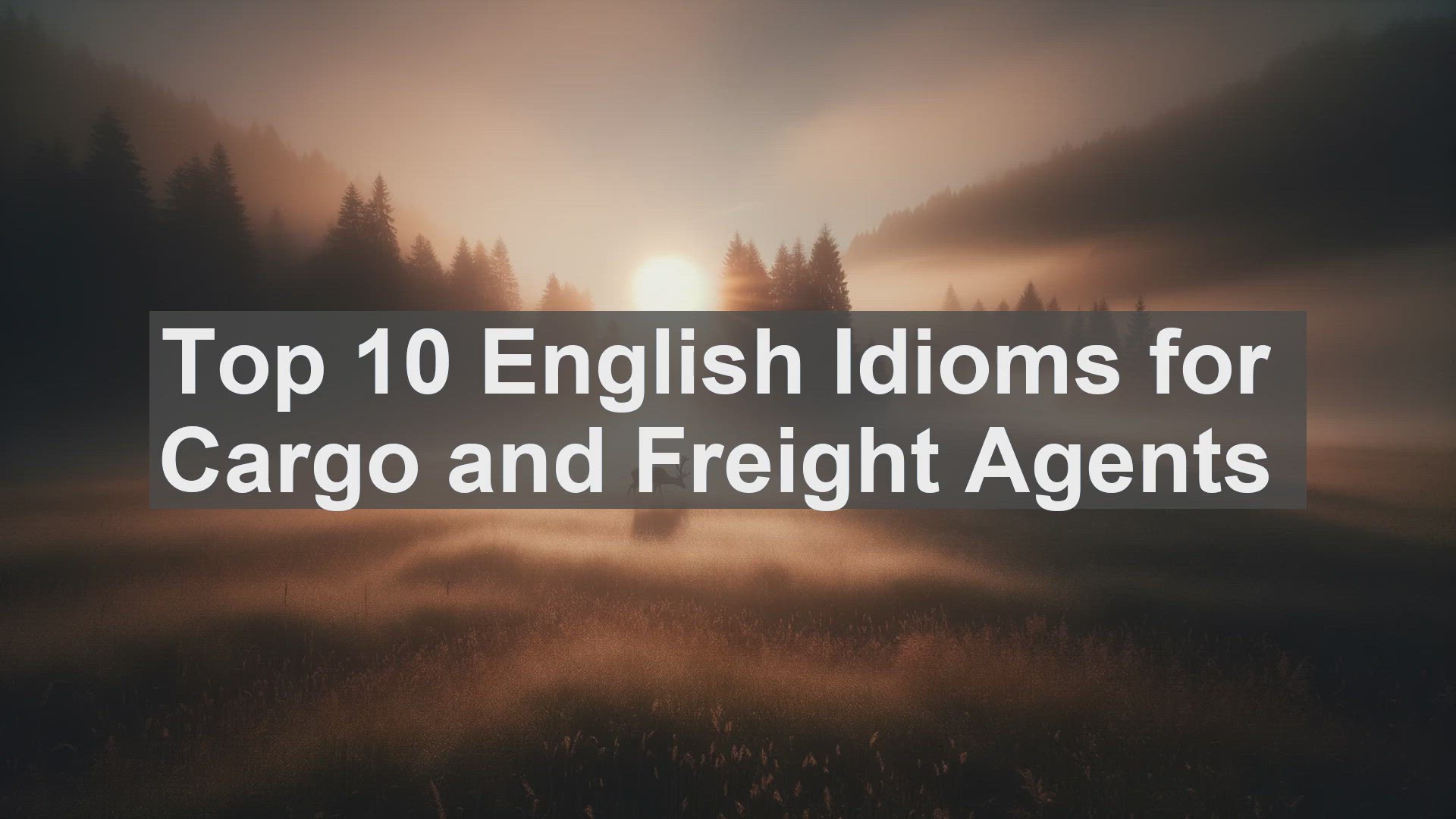 'Video thumbnail for Top 10 English Idioms for Cargo and Freight Agents'
