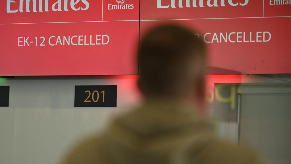 Video thumbnail for Air travel undergoes worst disruption since Covid with Middle East war