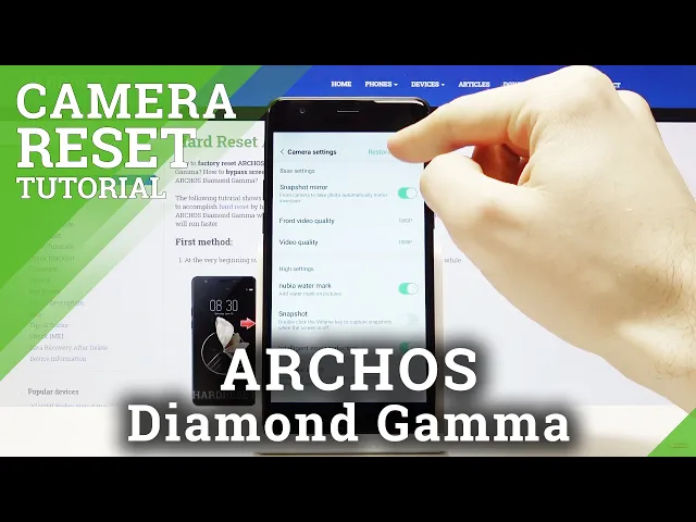 Video thumbnail for How to Reset Camera in ARCHOS Diamond Gamma – Restore Camera Customization
