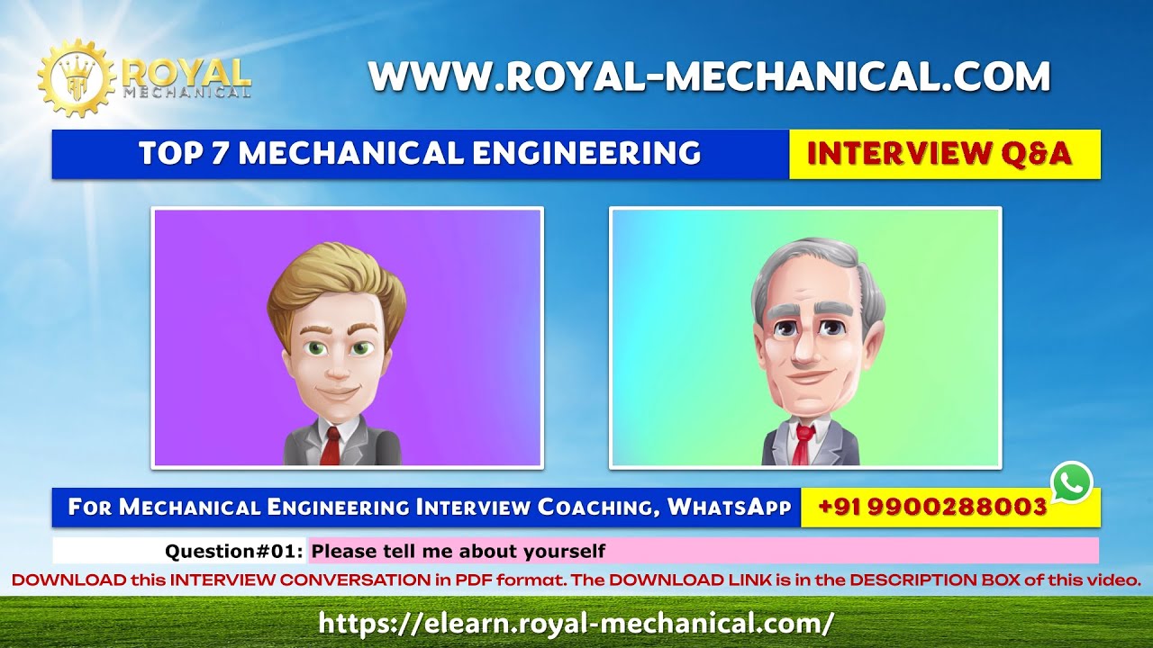 Video thumbnail for Top 7 Mechanical Engineering Interview Questions & Answers for 2024!