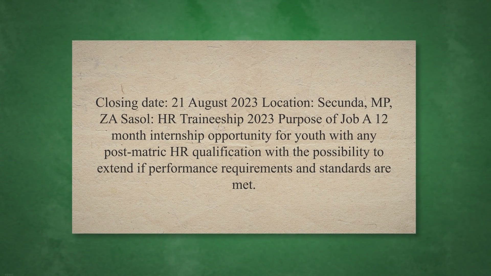 Video thumbnail for SASOL: HR TRAINEESHIP 2023