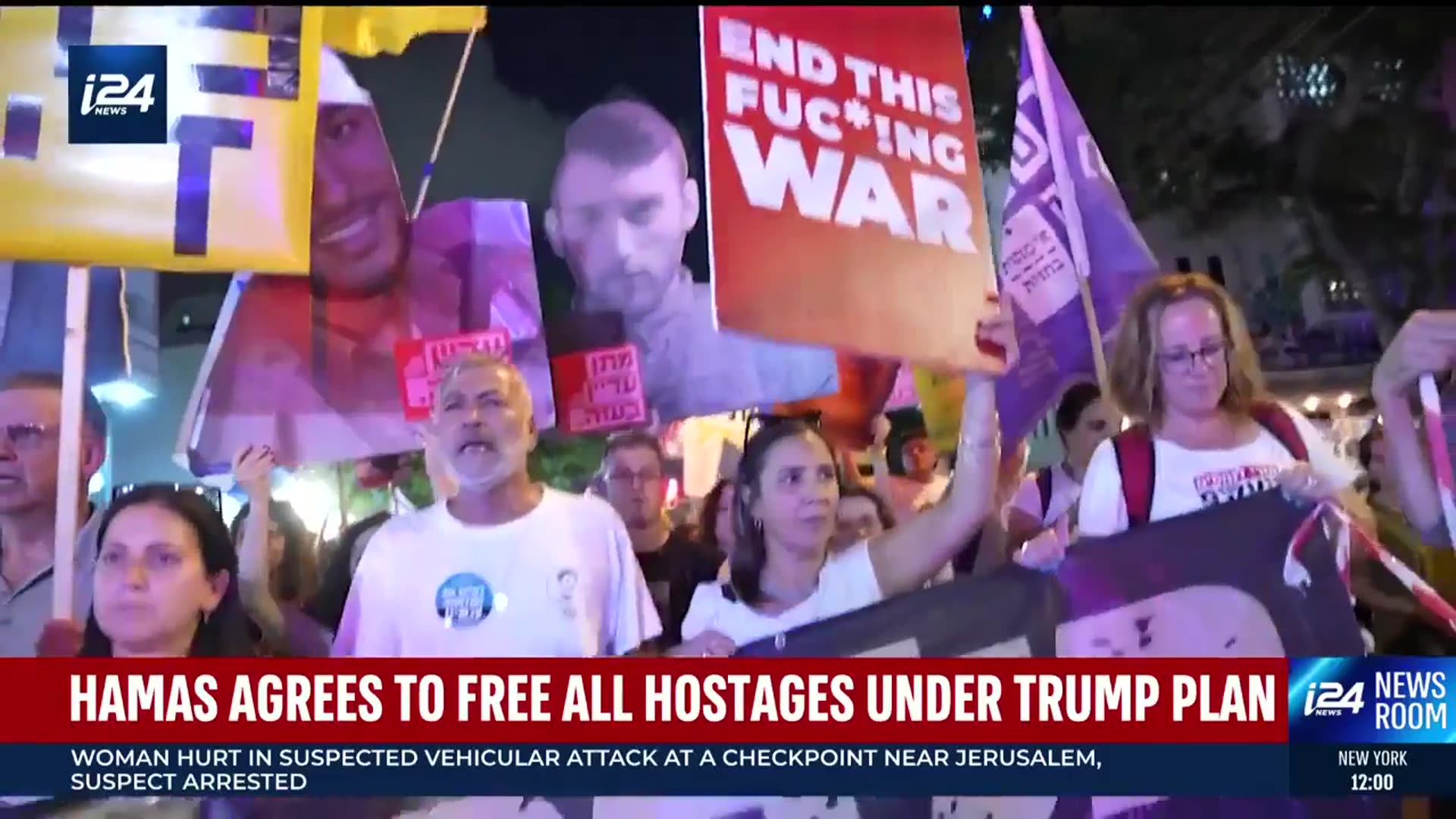 'Video thumbnail for Hamas agrees to free all hostages under Trump plan'