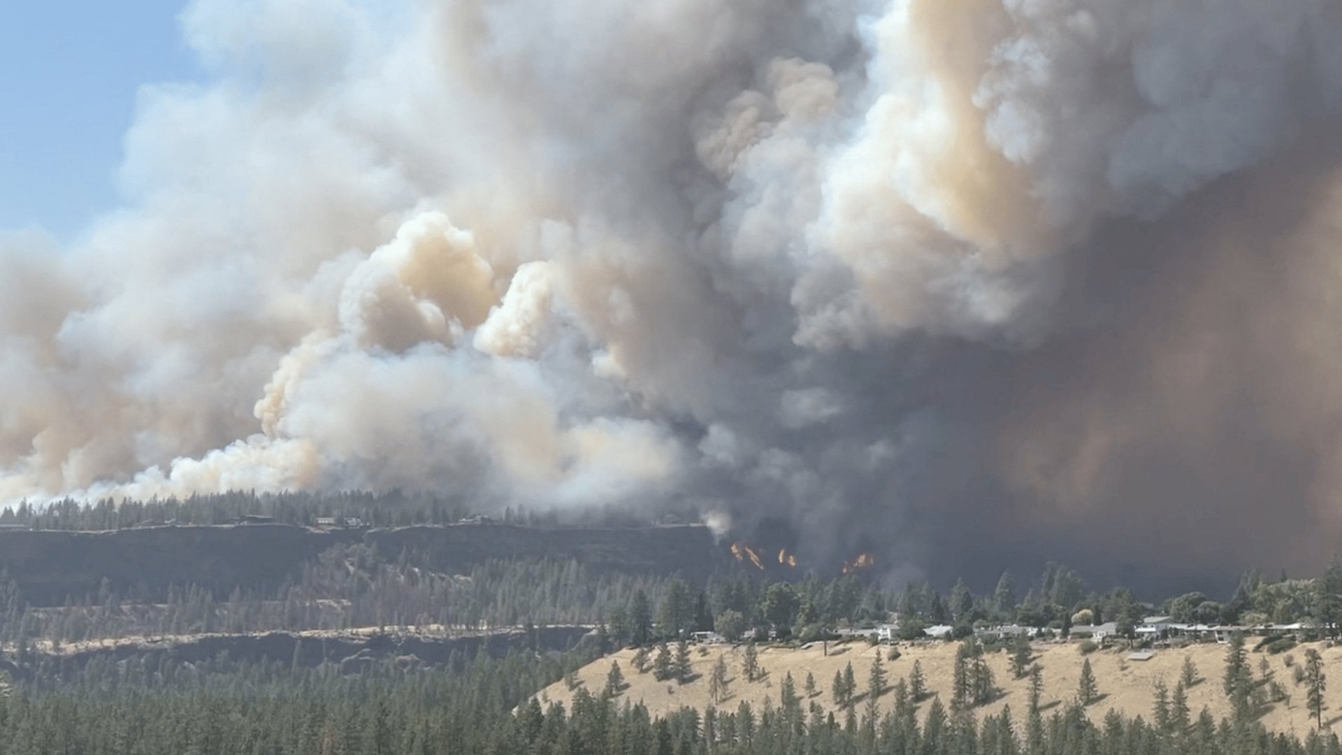 Video thumbnail for Wildfires in US northwest threaten homes and wildlife alike