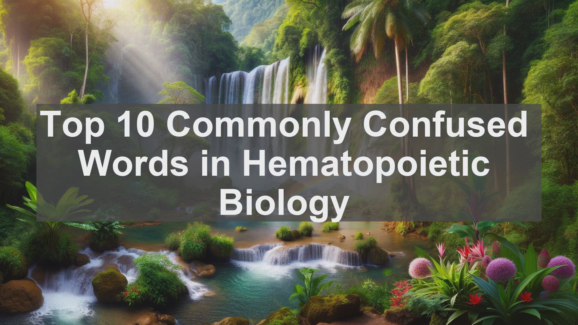 'Video thumbnail for Top 10 Commonly Confused Words in Hematopoietic Biology'