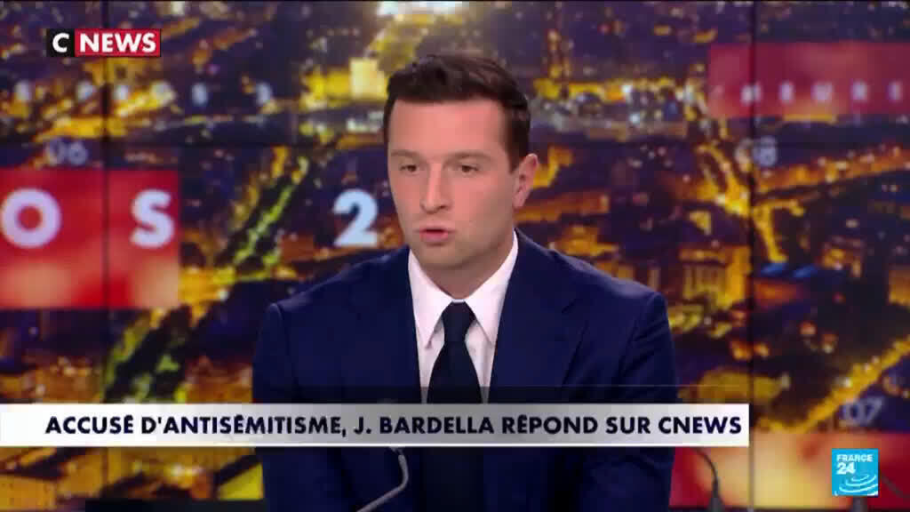 Video thumbnail for French far-right's Bardella denies alleged 2013 antisemitic comments