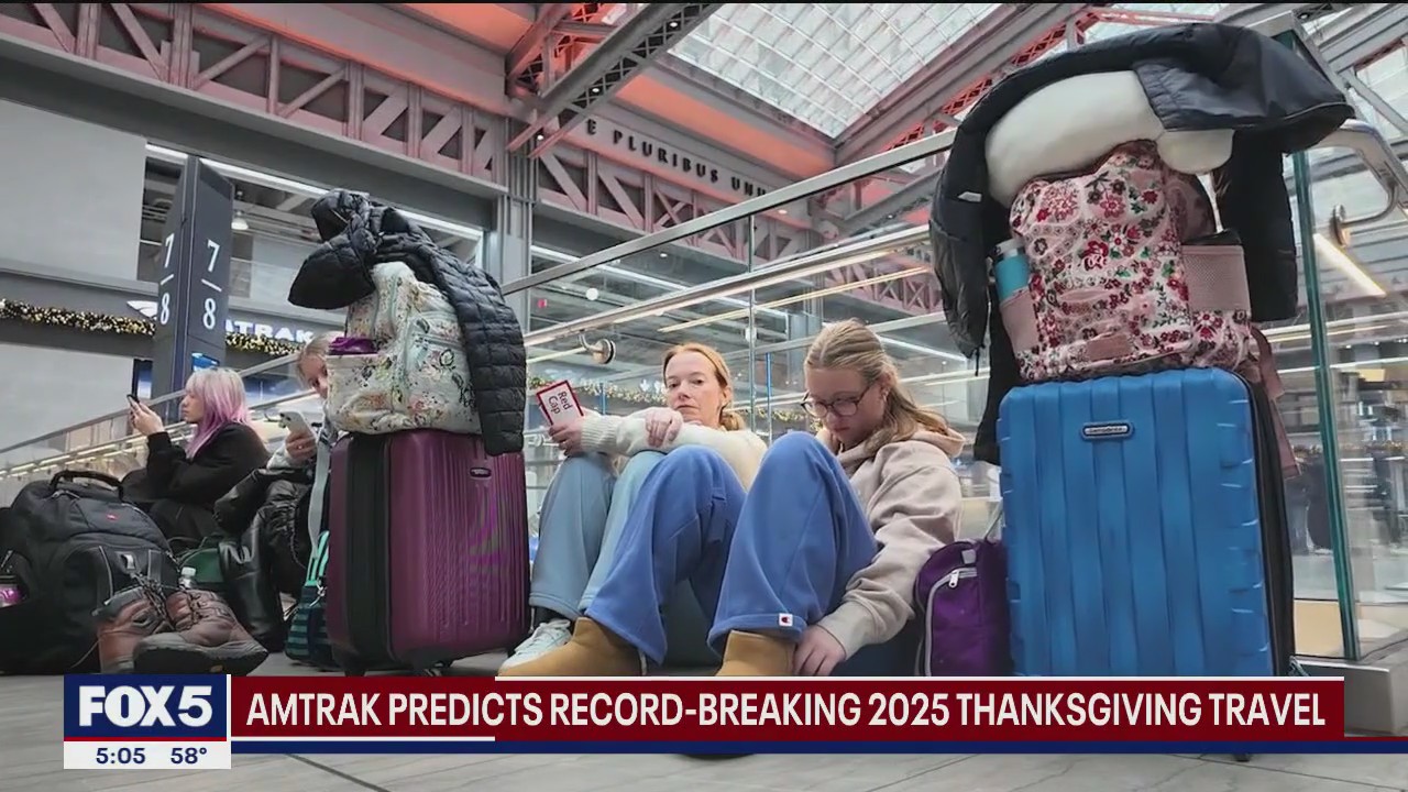 Video thumbnail for Amtrak predicts record-breaking 2025 Thanksgiving travel
