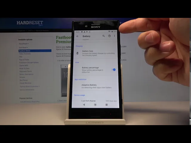 Video thumbnail for How to Enable Battery Percentage in Sony Xperia XZ Premium - Battery Level in Status Bar