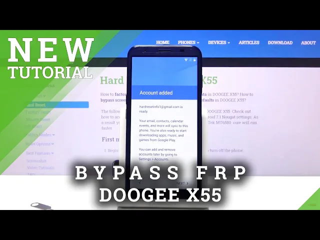Video thumbnail for How to Skip Google Verification in DOOGEE X55 – Bypass FRP
