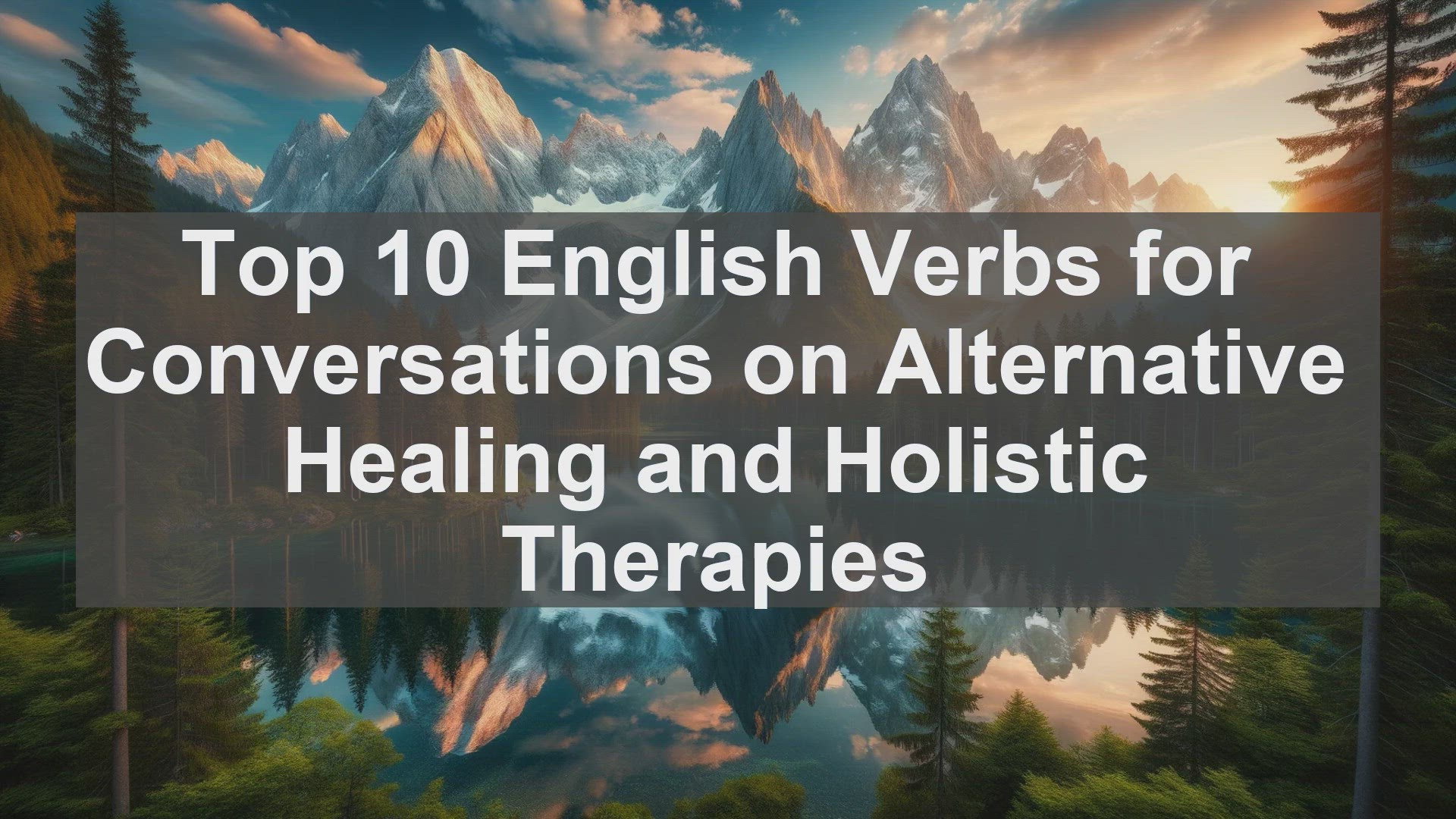 'Video thumbnail for Top 10 English Verbs for Conversations on Alternative Healing and Holistic Therapies'