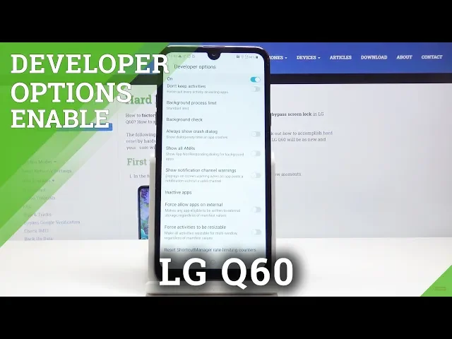 Video thumbnail for How to Enter Developer Options in LG Q60 – OEM Unlock & USB Debugging