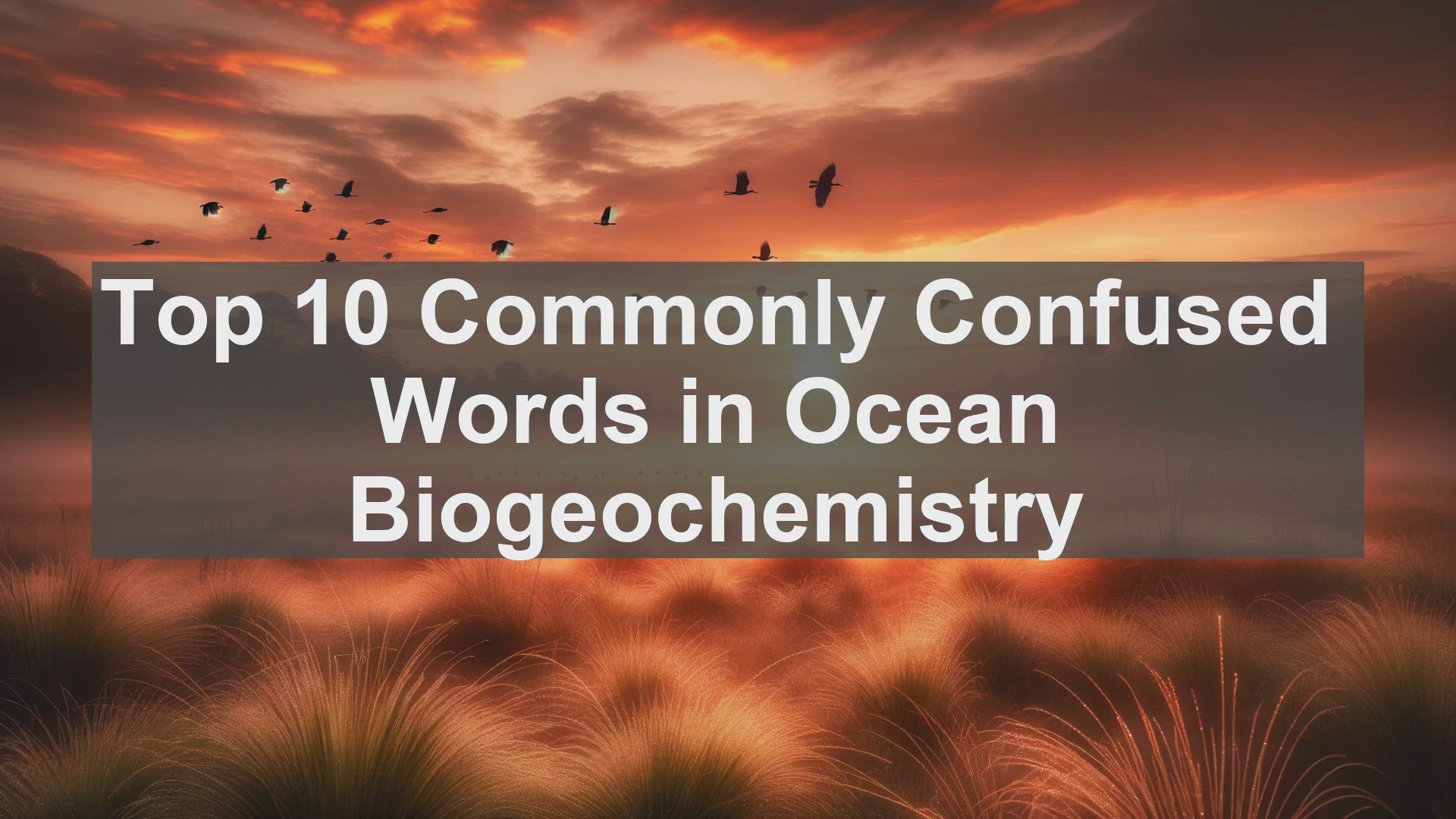 'Video thumbnail for Top 10 Commonly Confused Words in Ocean Biogeochemistry'