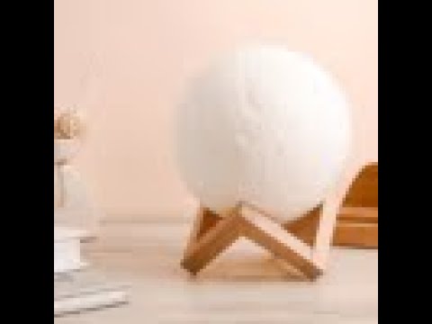 Video thumbnail for Led Moon Lamp – Night Light 3d 13cm Lunar Lamp – Battery Powered Colorful – Moon Light Lamps For Kid
