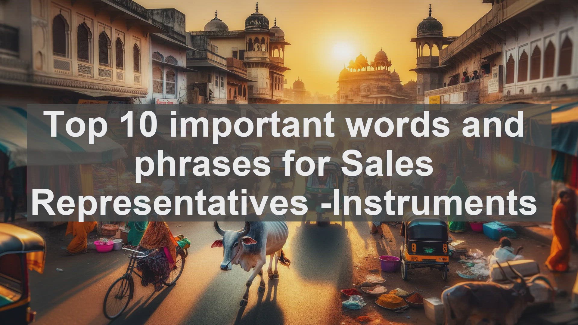 'Video thumbnail for Top 10 important words and phrases for Sales Representatives Instruments'