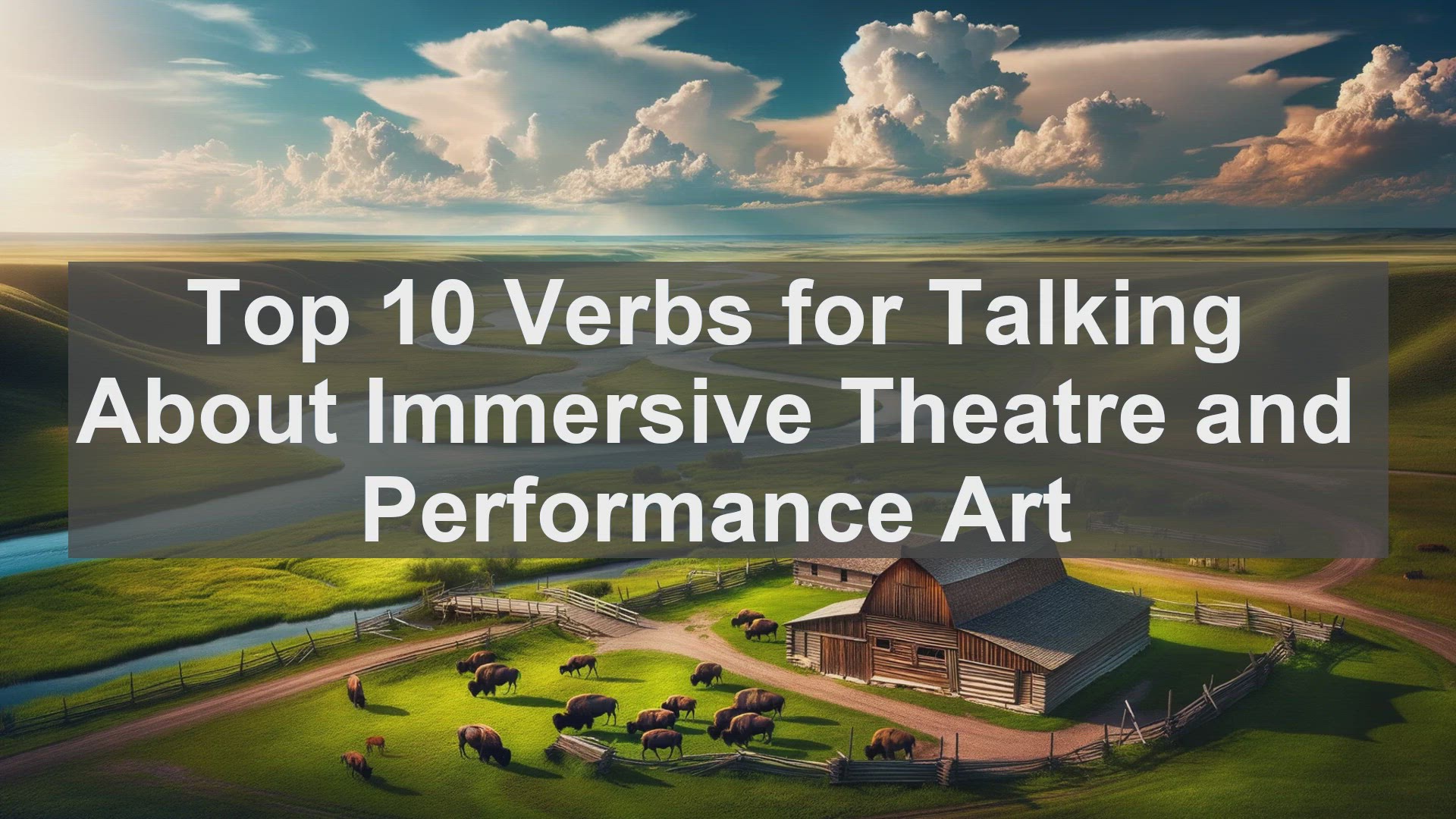 'Video thumbnail for Top 10 Verbs for Talking About Immersive Theatre and Performance Art'