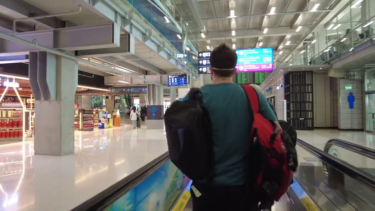 Video thumbnail for Bangkok Airport Arrival at Suvarnabhumi International Terminal BKK