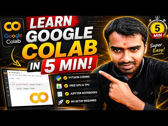 Video thumbnail for How to Use Google Colab: Complete Google Colab Notebook Tutorial for Beginners