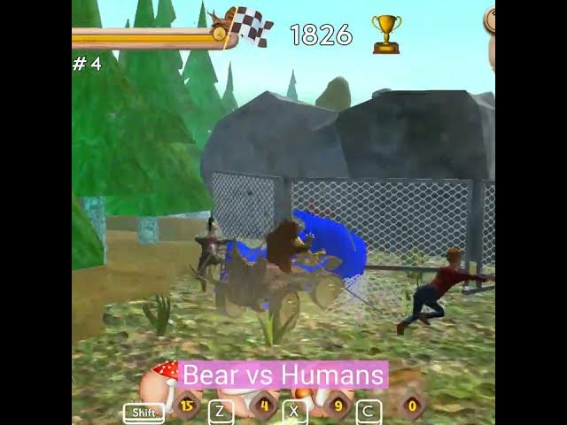 Video thumbnail for Bear vs Humans #browsergame #mobilegames #animalgames #collectgames #3dgames #avoidgames