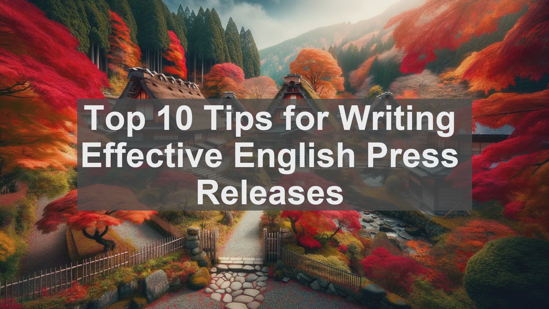 'Video thumbnail for Top 10 Tips for Writing Effective English Press Releases'