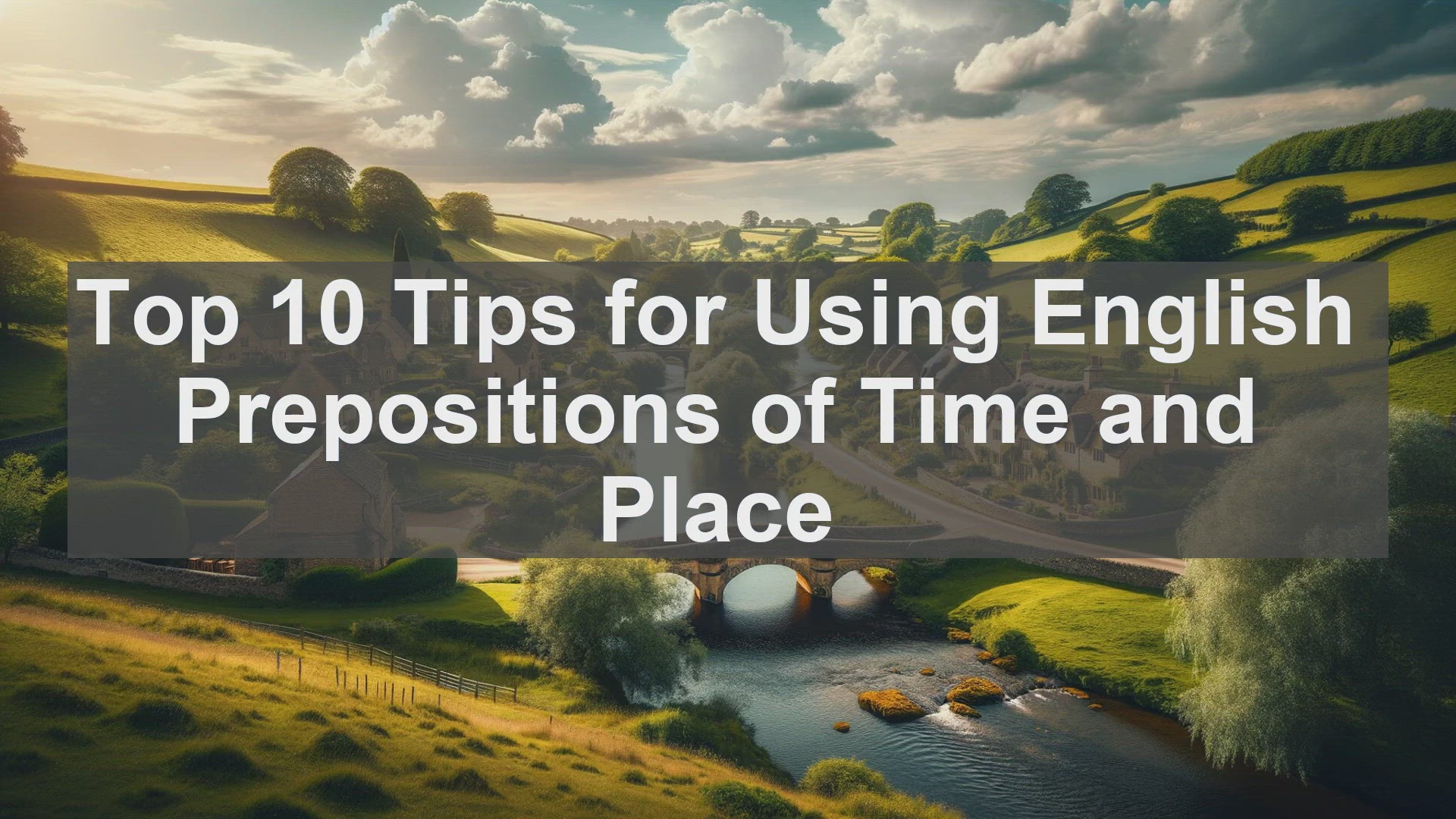 'Video thumbnail for Top 10 Tips for Using English Prepositions of Time and Place'