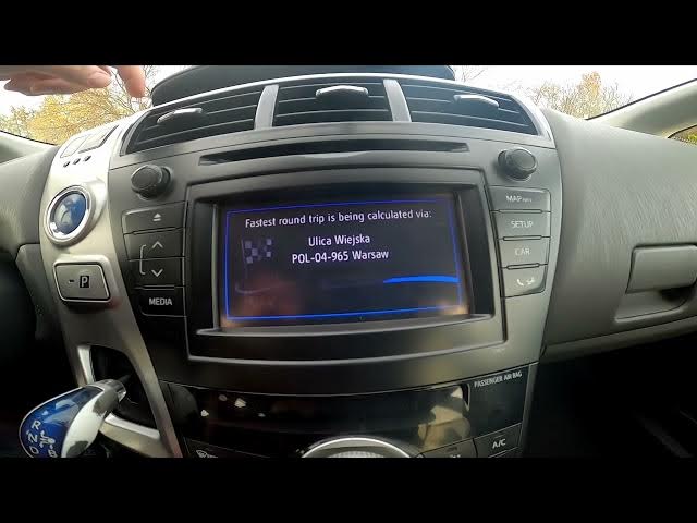 Video thumbnail for How to Set Destination in Map in Toyota Prius III ( 2009 – 2020 ) - Start Route in Navigation
