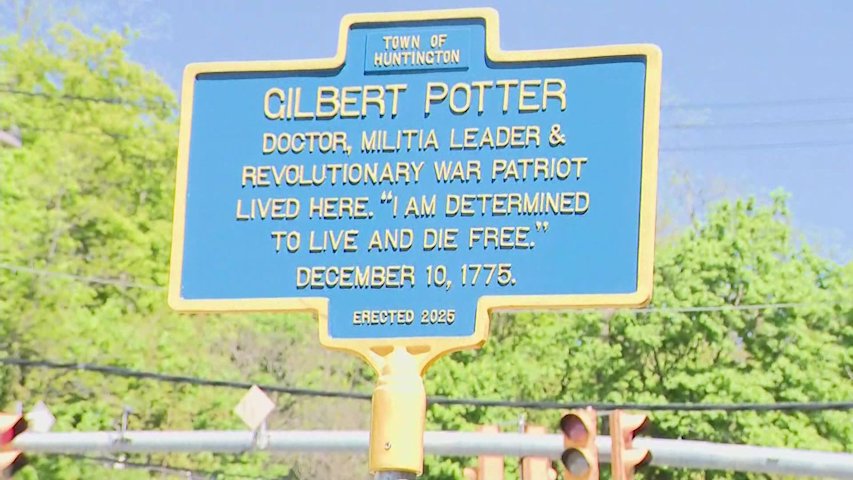 Video thumbnail for Historic marker unveiled in Huntington honors Revolutionary War patriot Dr. Gilbert Potter